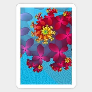 Colourful Flower Bouquet Abstract Sticker